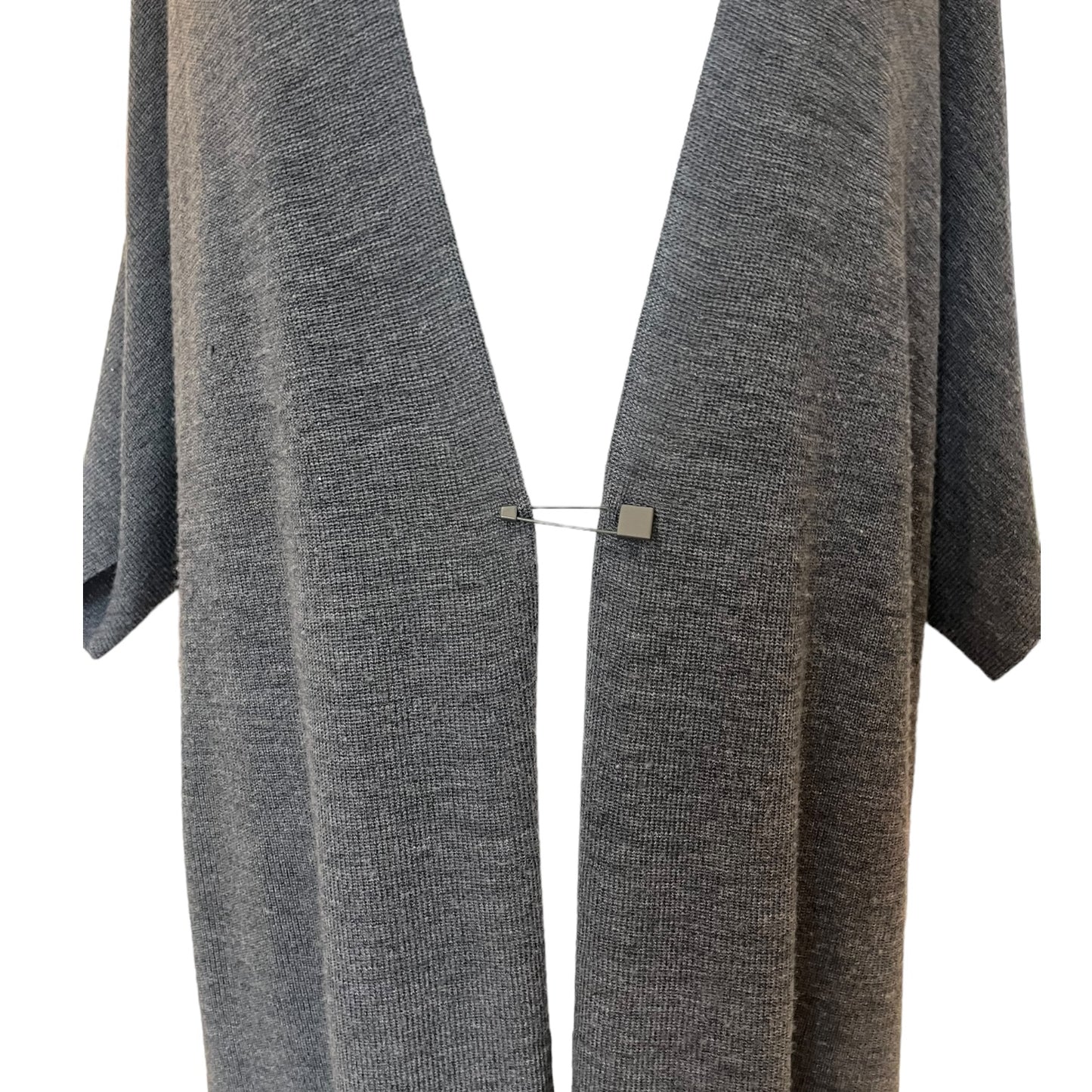 Eileen Fisher Grey Merino Wool Cardigan