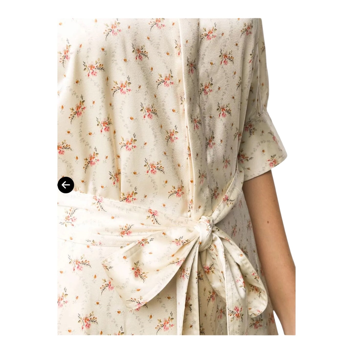 Ralph Lauren Floral Print Satin Tea Dress - 10