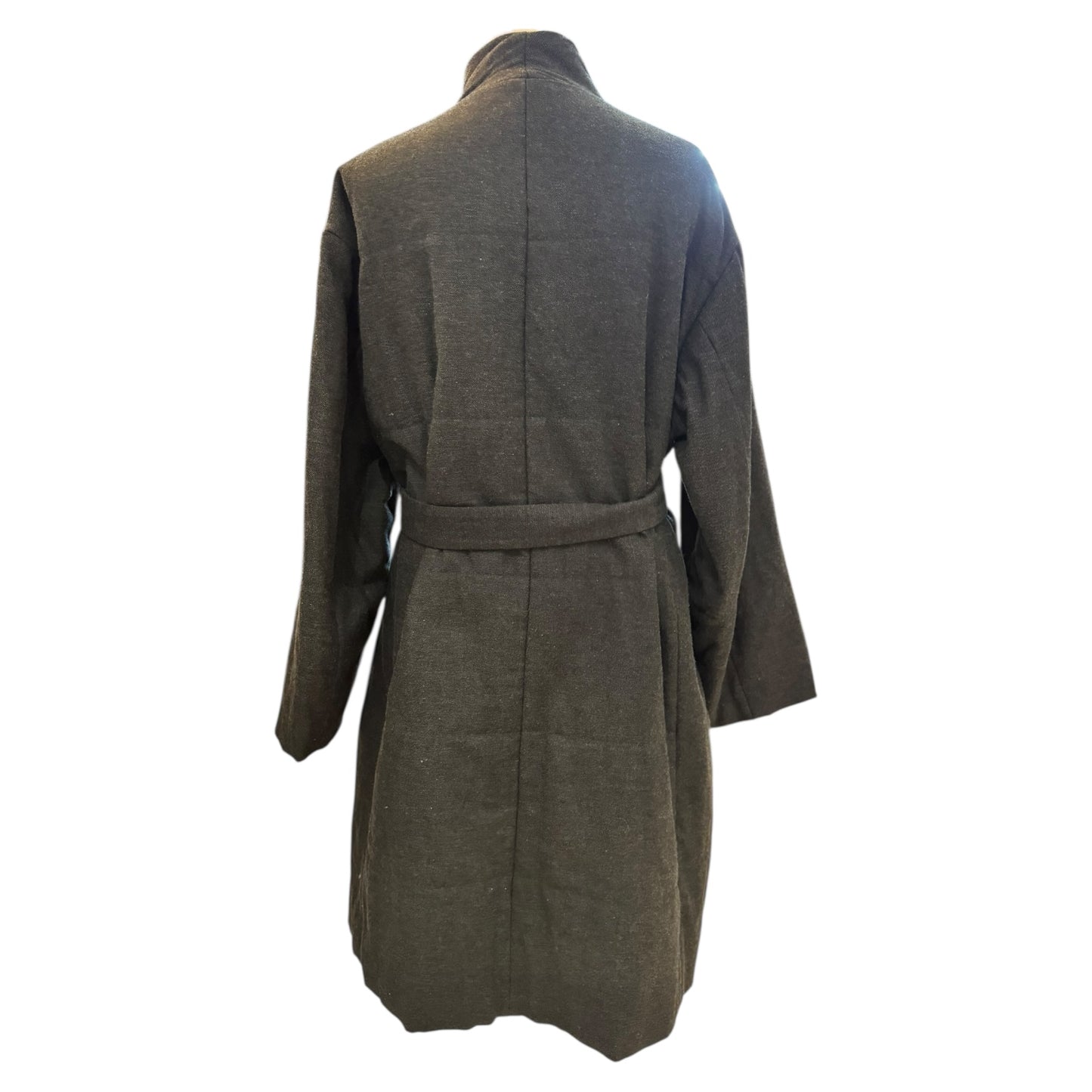 Toast Wool and Cotton Dark Grey Coat - 16/18