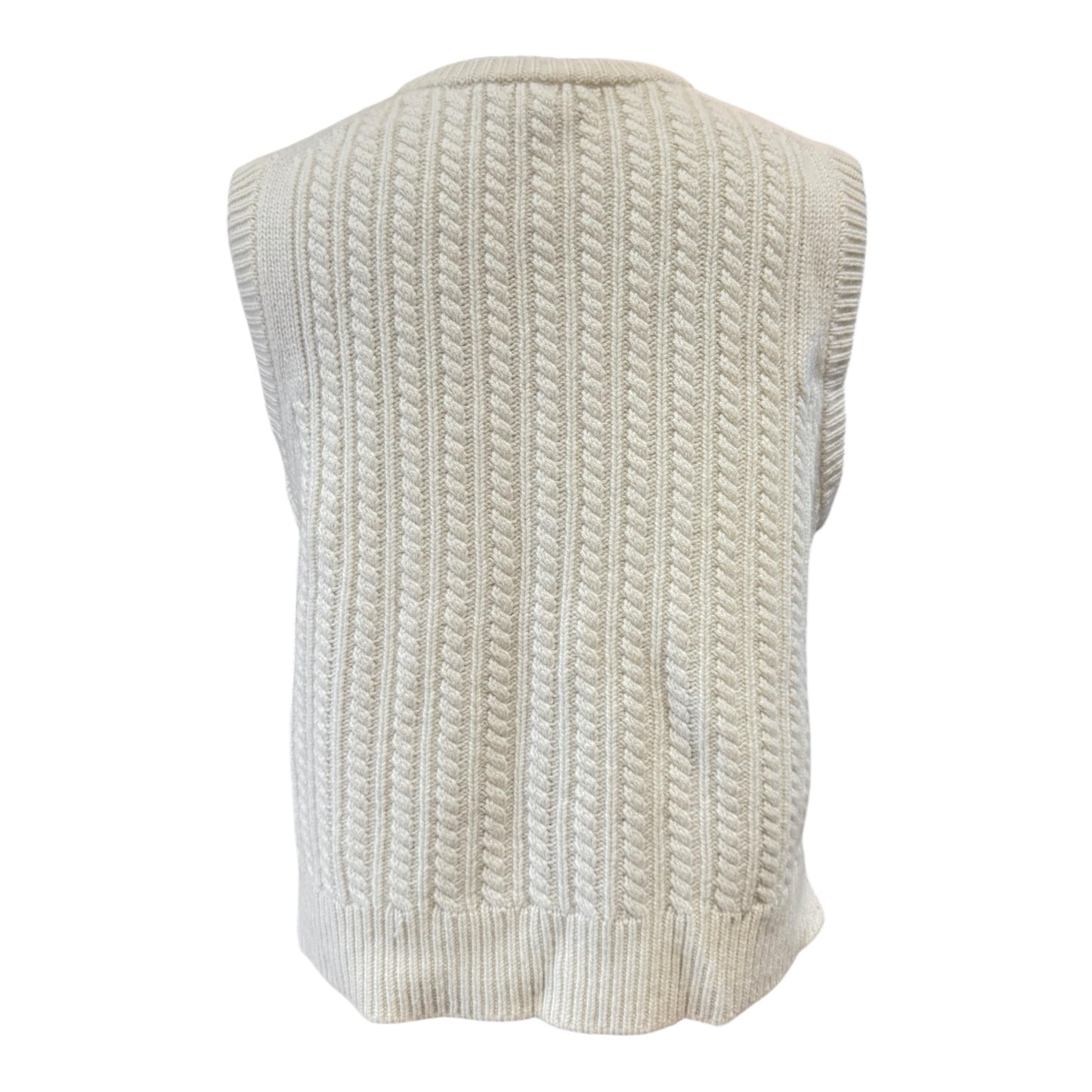 Me + Em Cream Wool and Cashmere Sweater Vest - 12/14