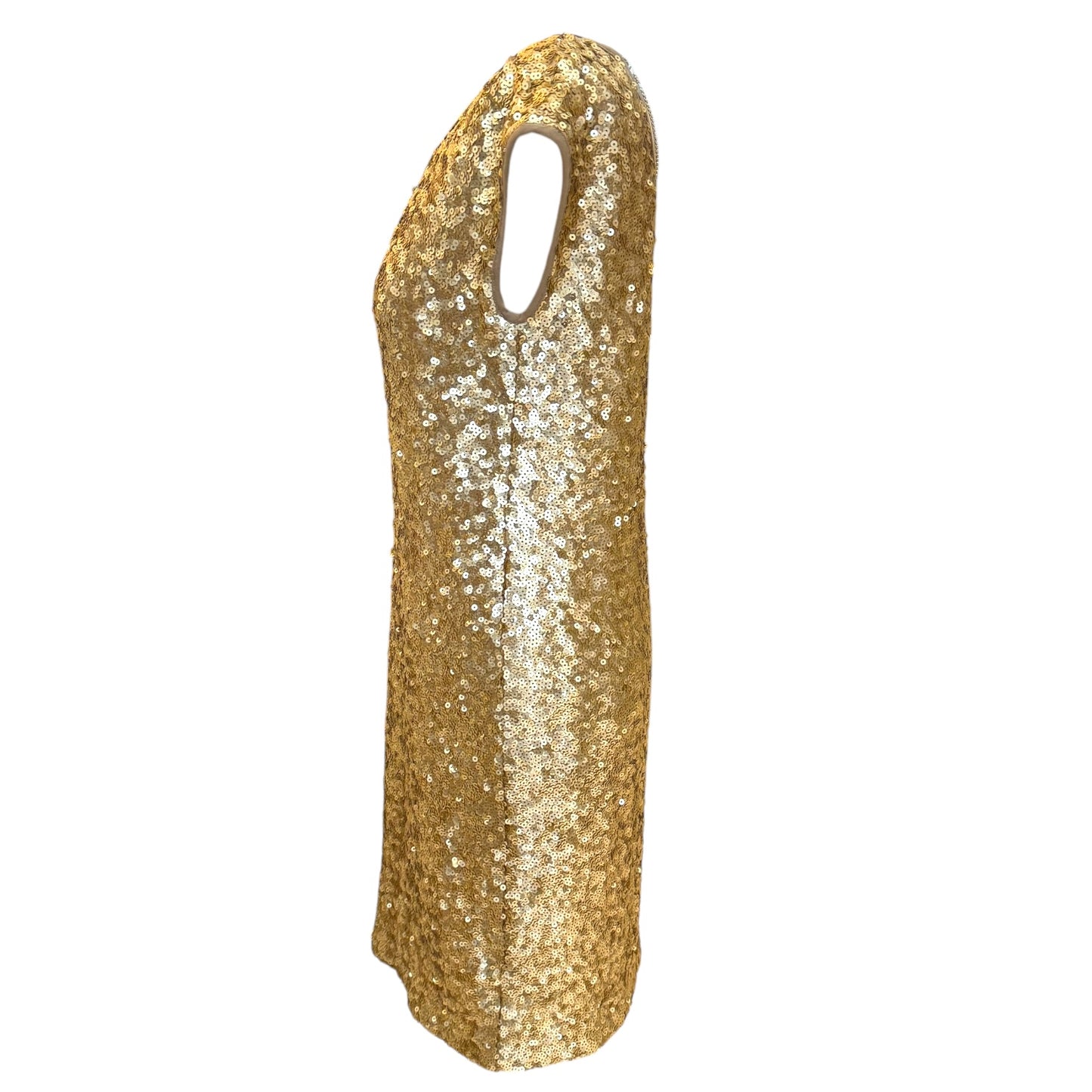 Liu Jo Gold Sequin Dress with Chain Detail - 10