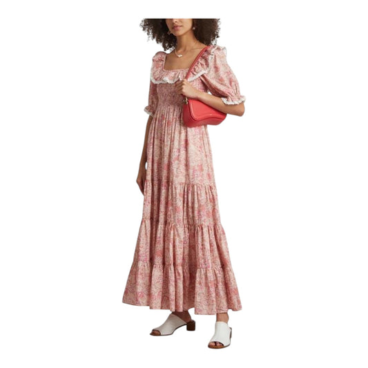 Rixo Joanie Pink Paisley Dress - 16 - NEW