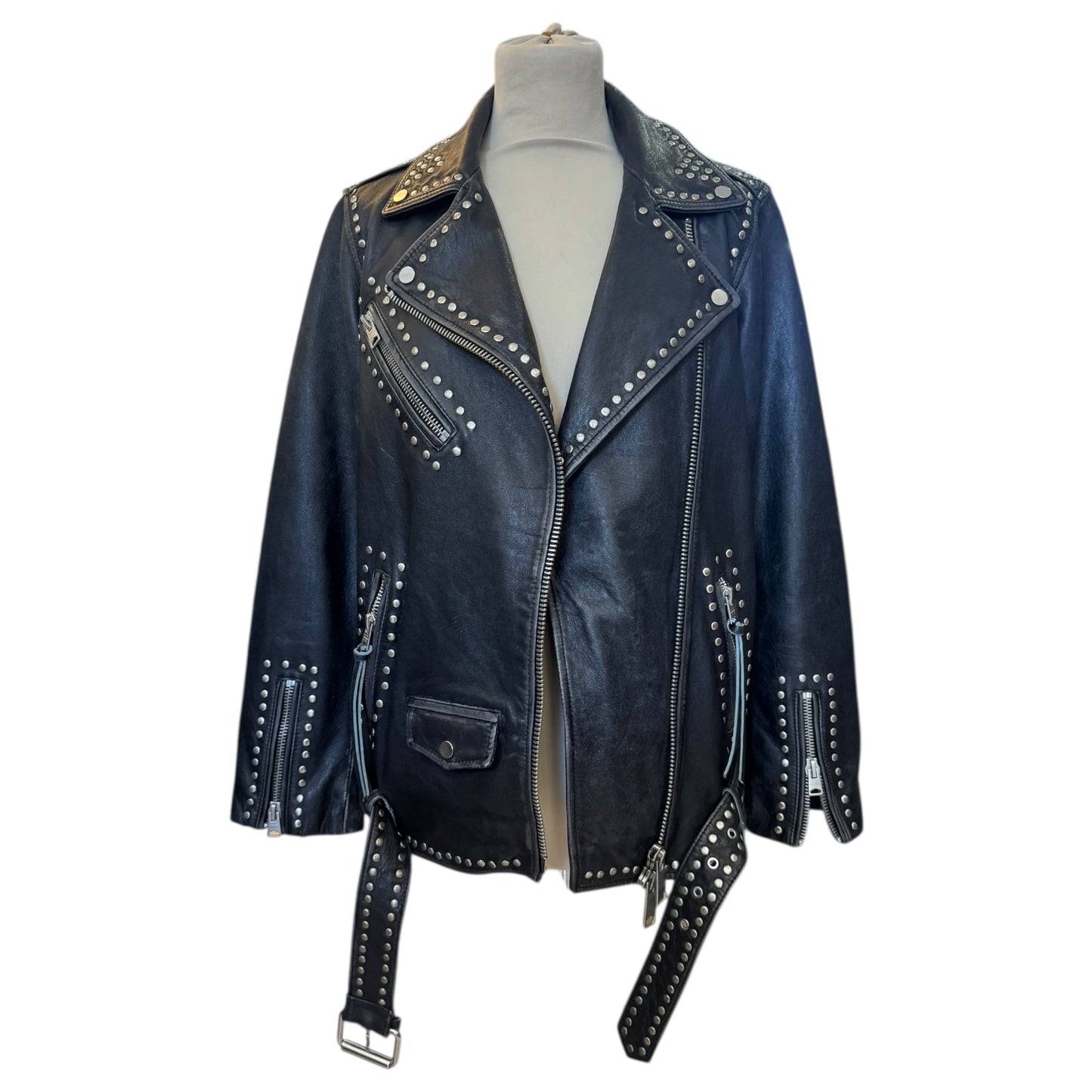 All Saints Billie Studded Biker Jacket - 10/12