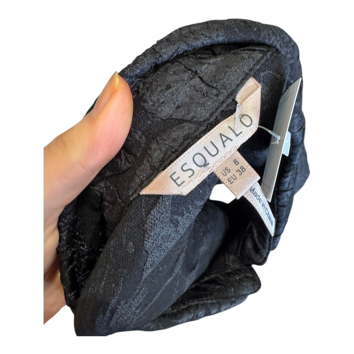 Esqualo Black Floral Jacquard Blouse - 12