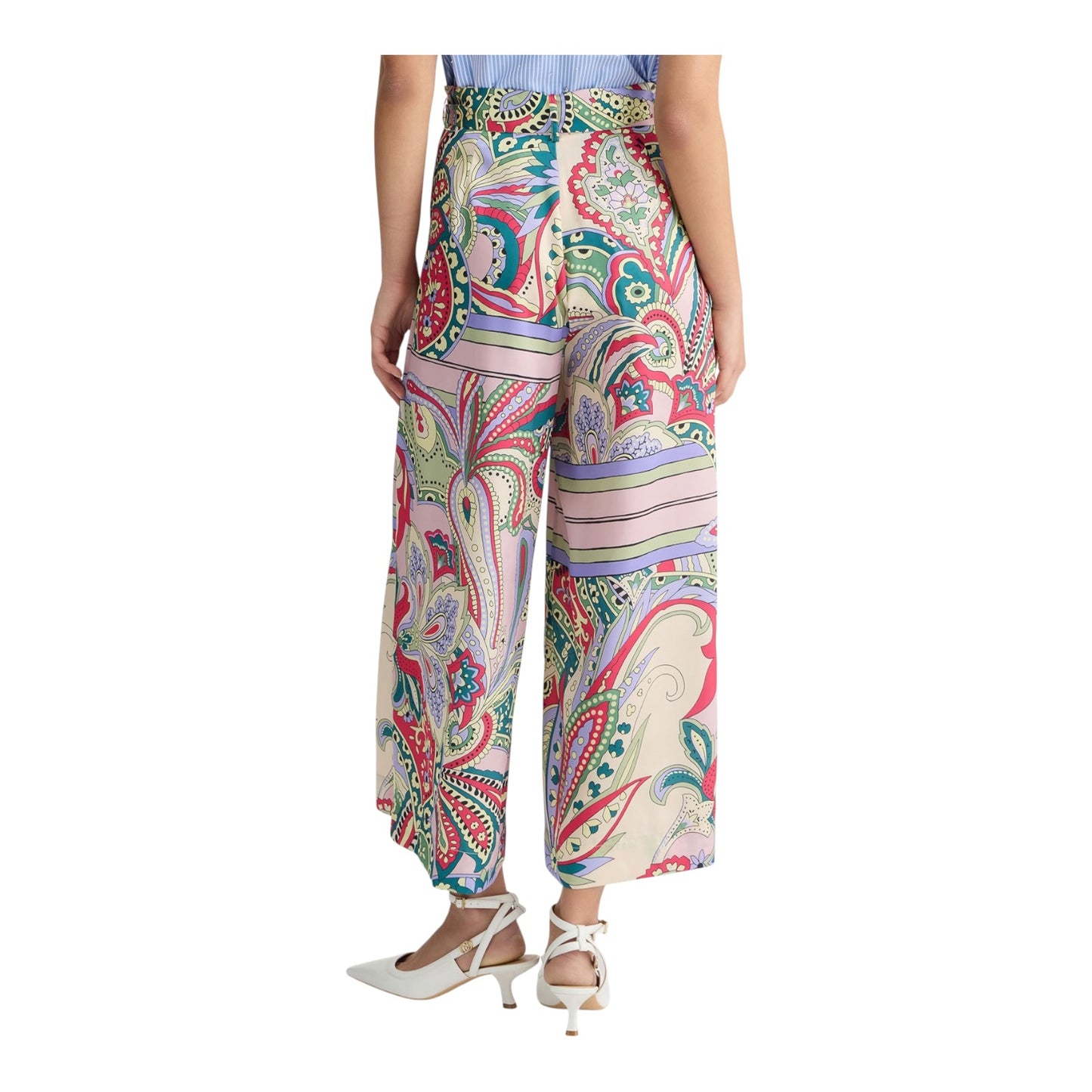 Liu Jo Printed Wide Leg Trousers - 6/8