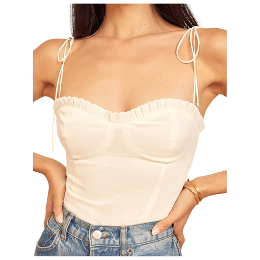Reformation White Novena Top - 10 - NEW