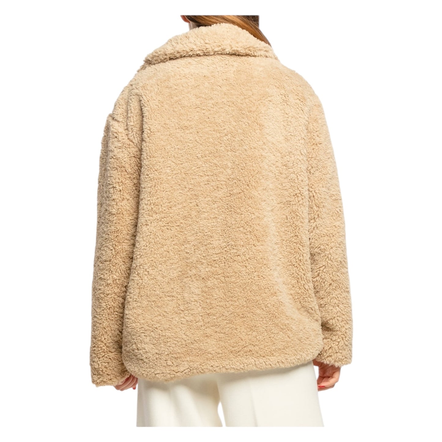 Riani Marble Teddy Jacket in Beige - 14