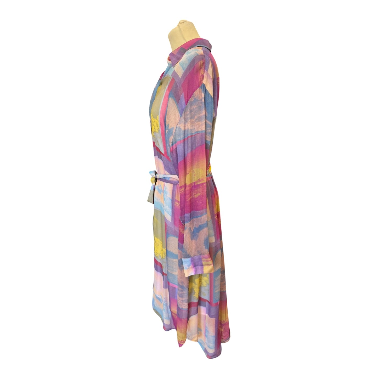 Paul Smith Belted Print Midi Shirt Dress - 14