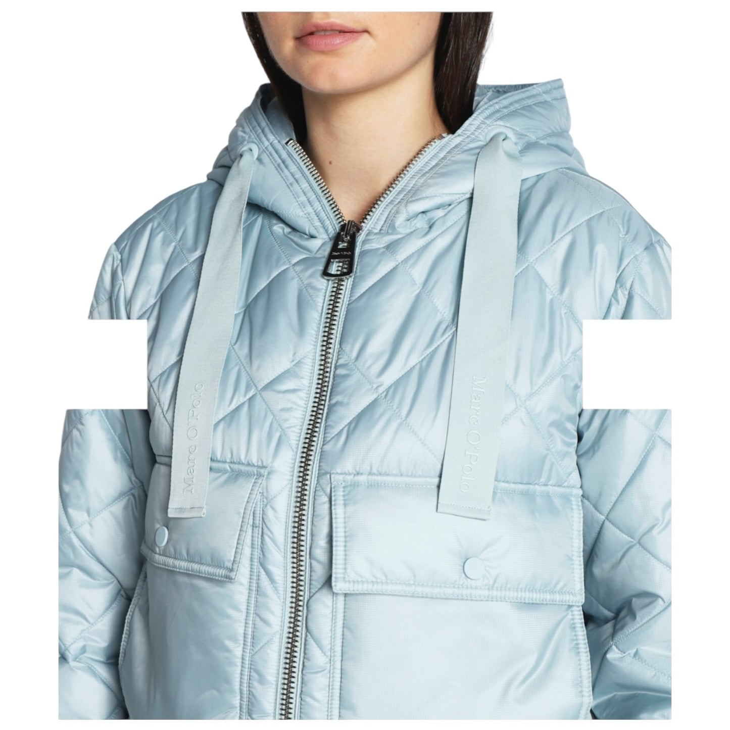Marc O'Polo Light Blue Crop Puffer Jacket - 10/12