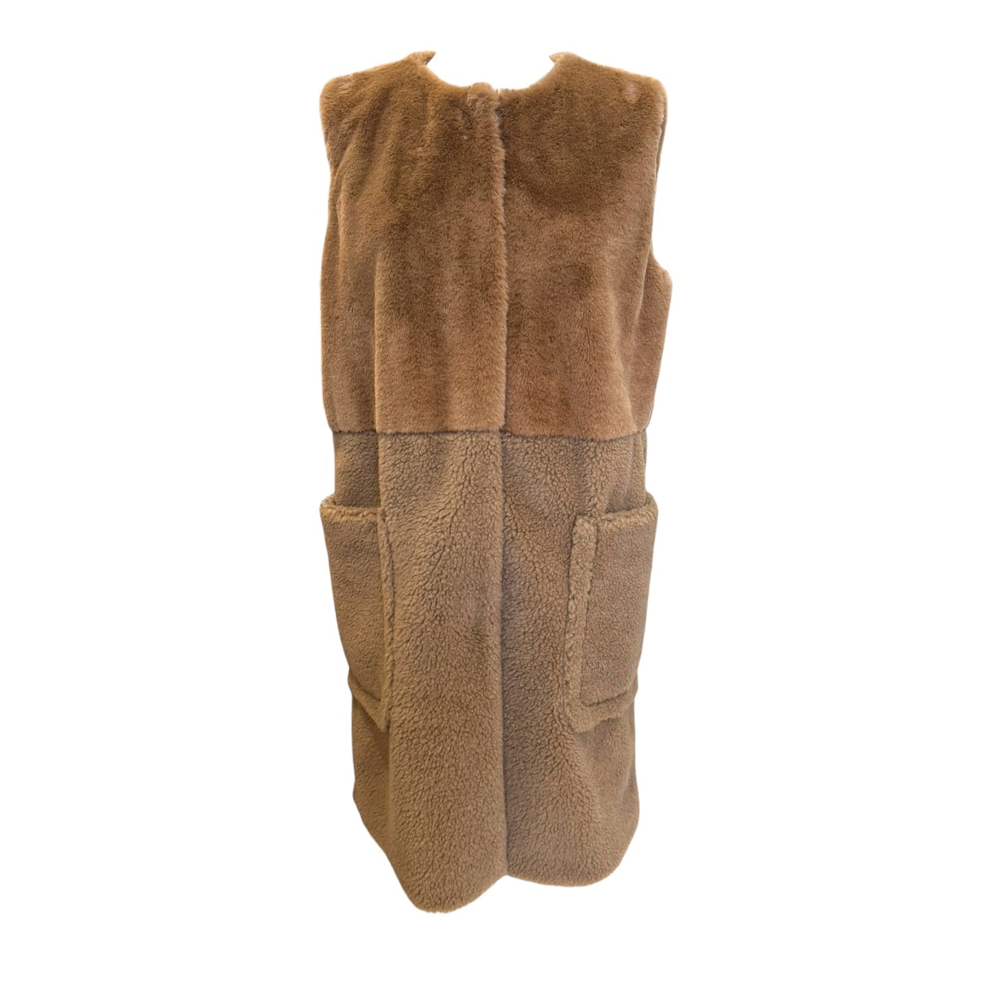 Marella Camel Faux Fur Gilet - 12