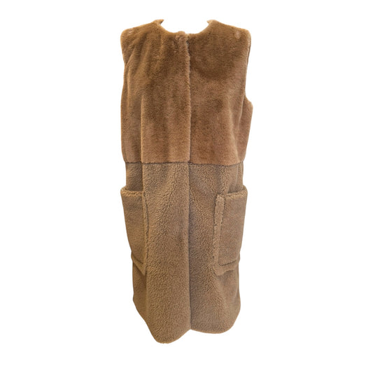 Marella Camel Faux Fur Gilet - 12