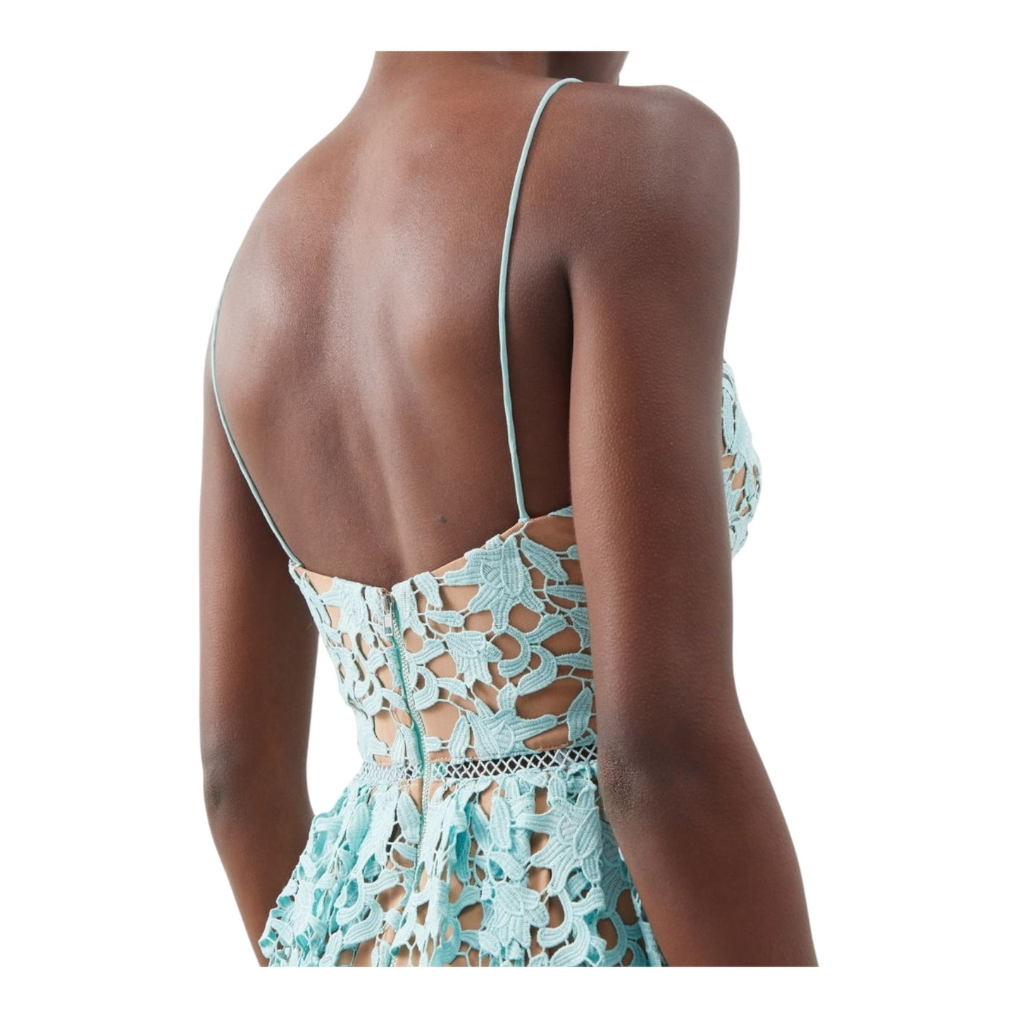 Self Portrait Aqua Azalea Midi Dress - 6