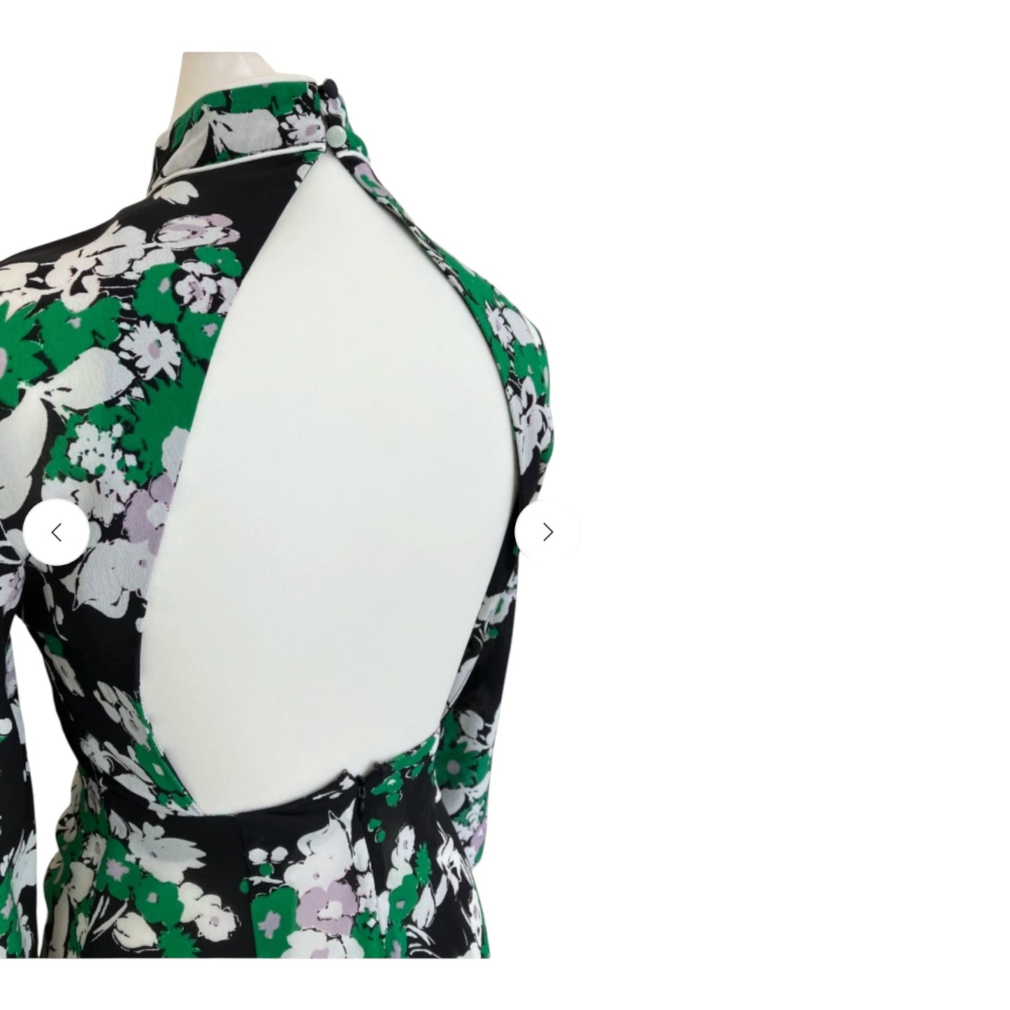 Rixo The Lucy Silk open Back Dress - 14 - NEW