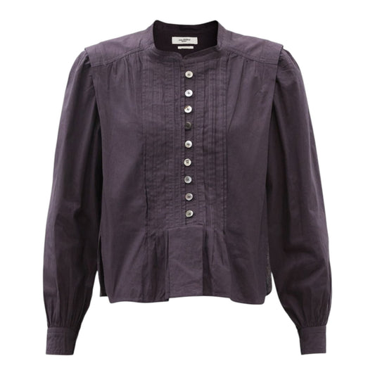 Marant Étoile Okina Pintucked Cotton Blouse - 14