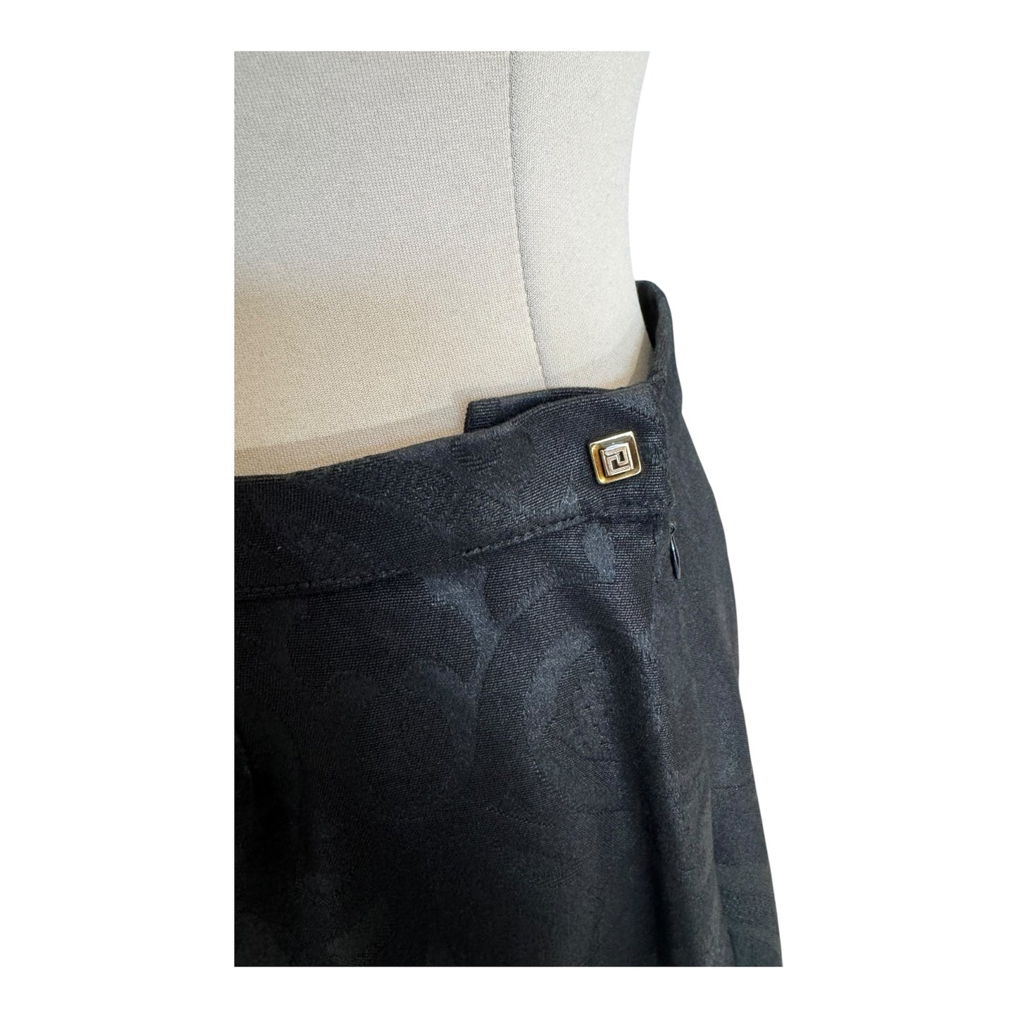 Versace Black Jacquard Pencil Skirt - 8/10