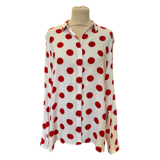Milano White and Red Polka Dot Shirt - 14