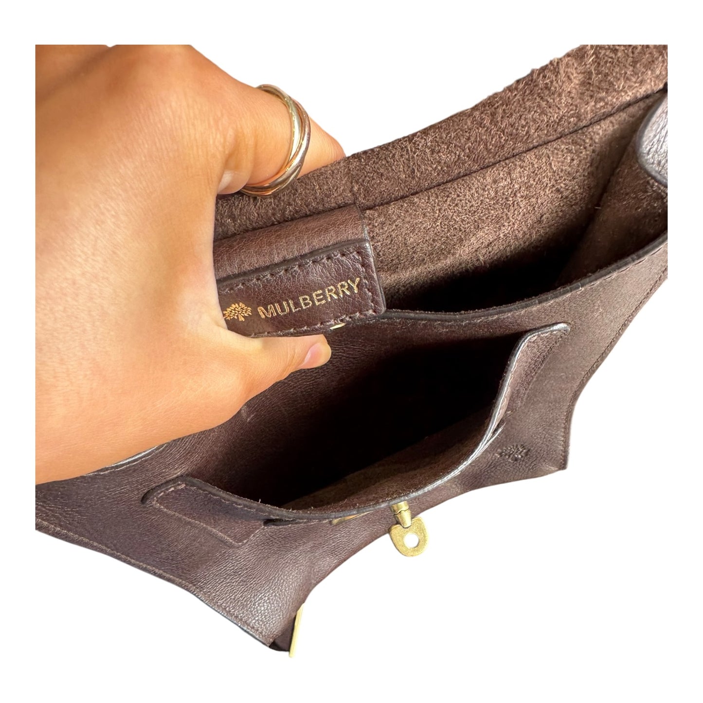 Mulberry Dark Brown Antony Cross Body Bag