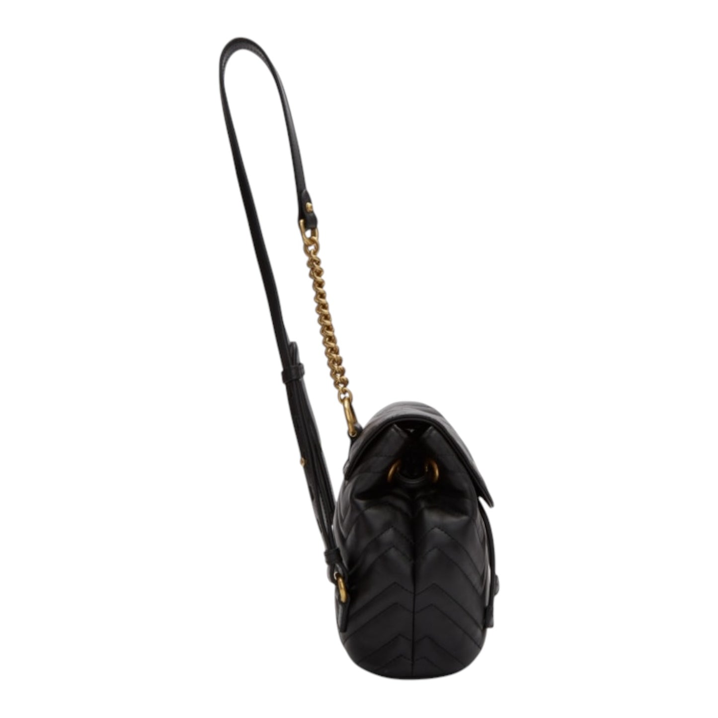 Gucci Black Mini GG Marmont 2.0 Backpack