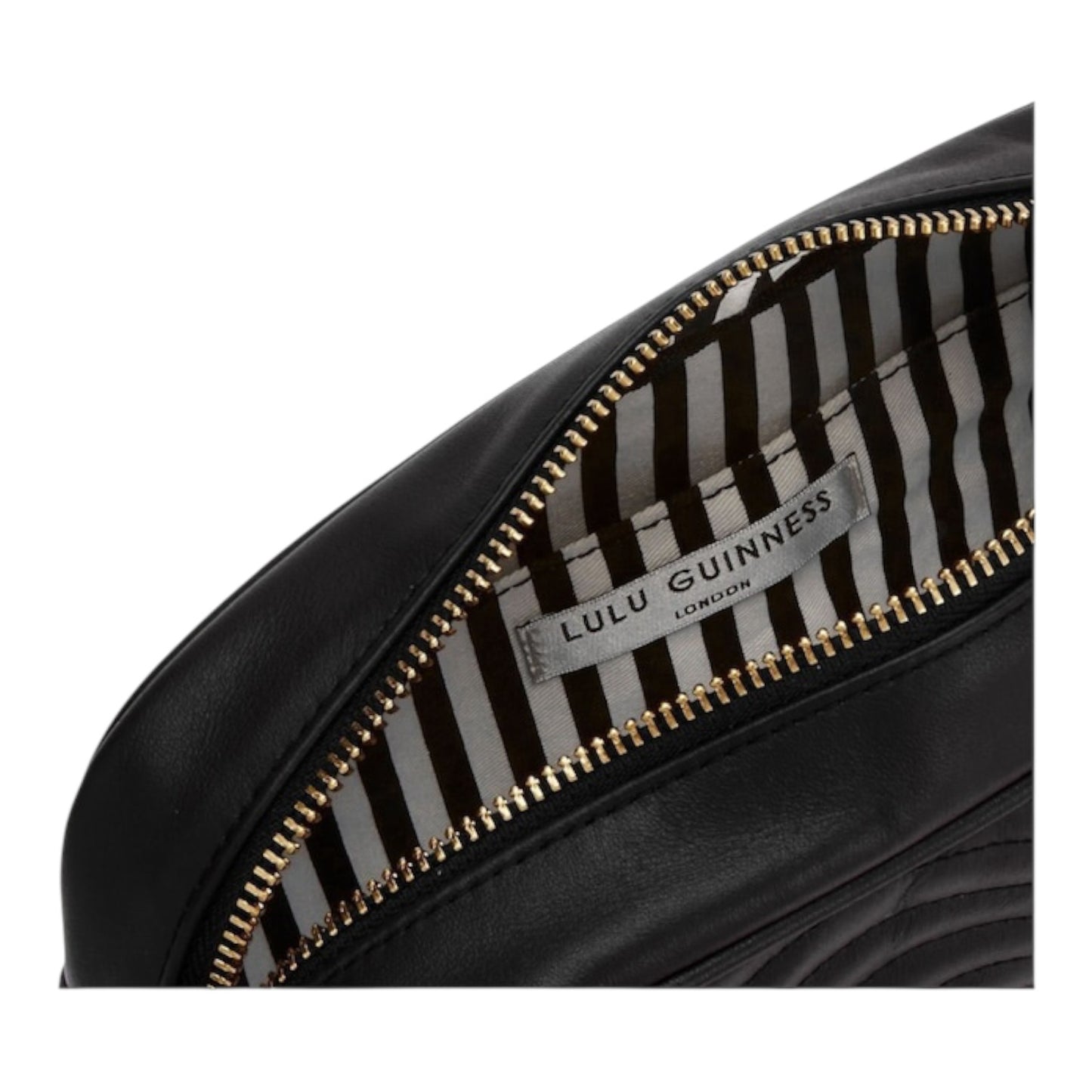 Lulu Guinness Black Small Lip Ripple Bella Bag - NEW