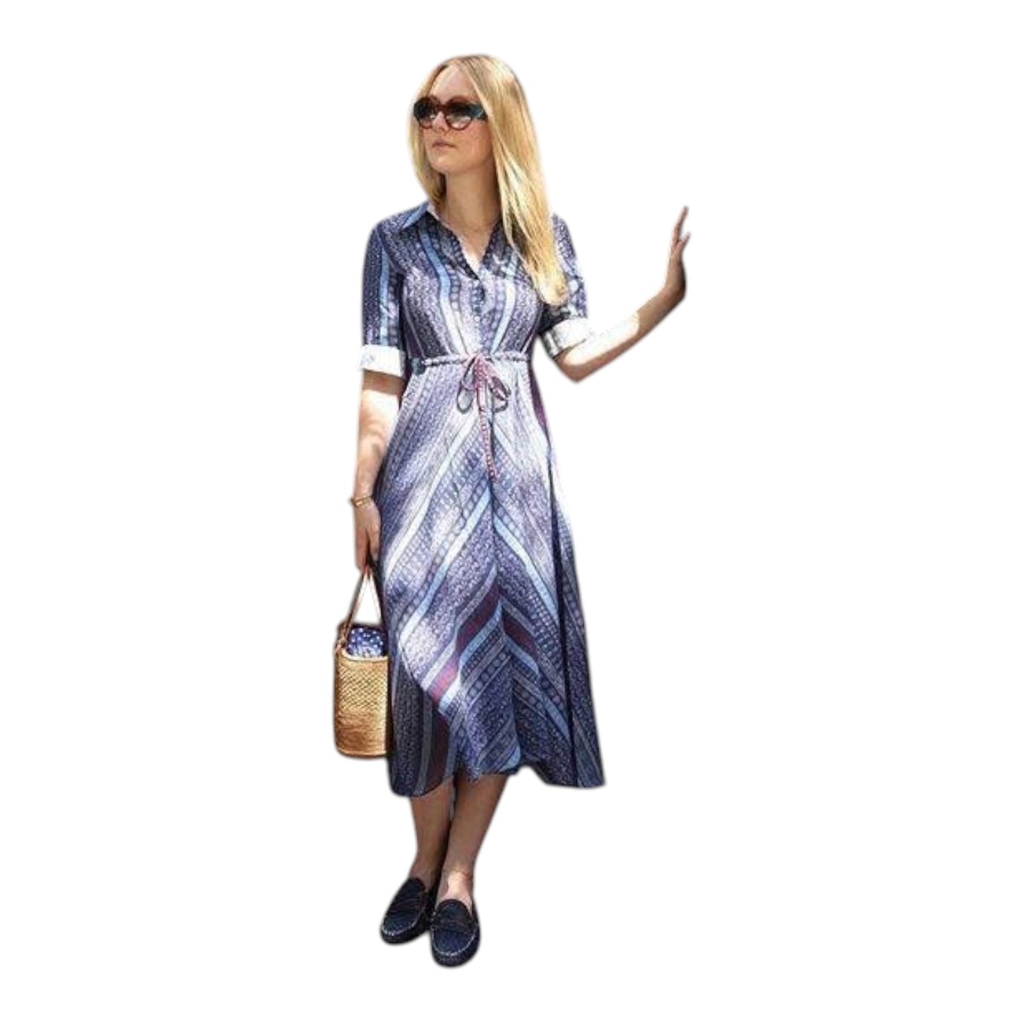 Le Sirenuse Blue Shirt Dress - 10