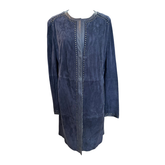Riani Navy Suede Coat - 12/14