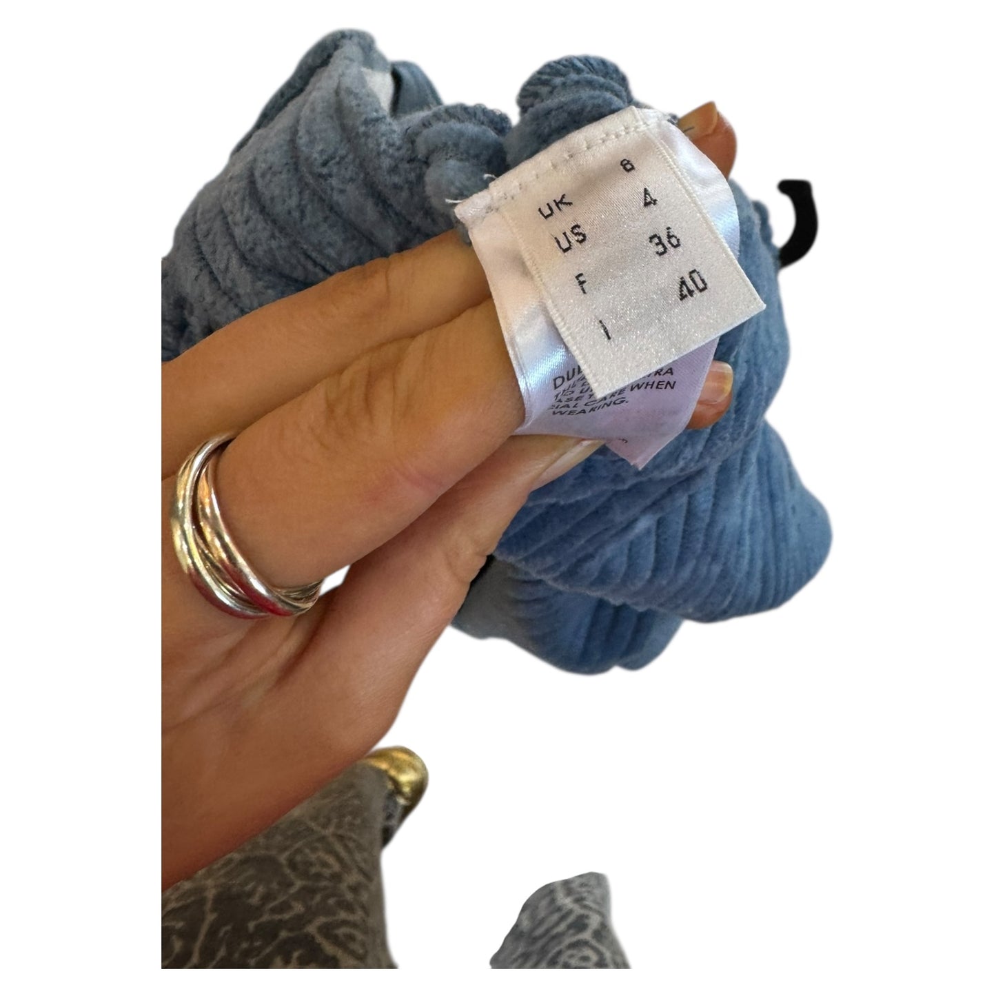 Victoria Beckham Blue Cord Trousers - 8