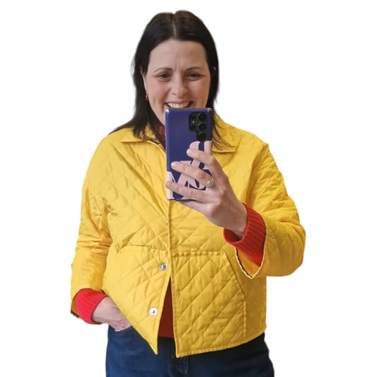 Weekend Max Mara Yellow Quilted Jacket - 10