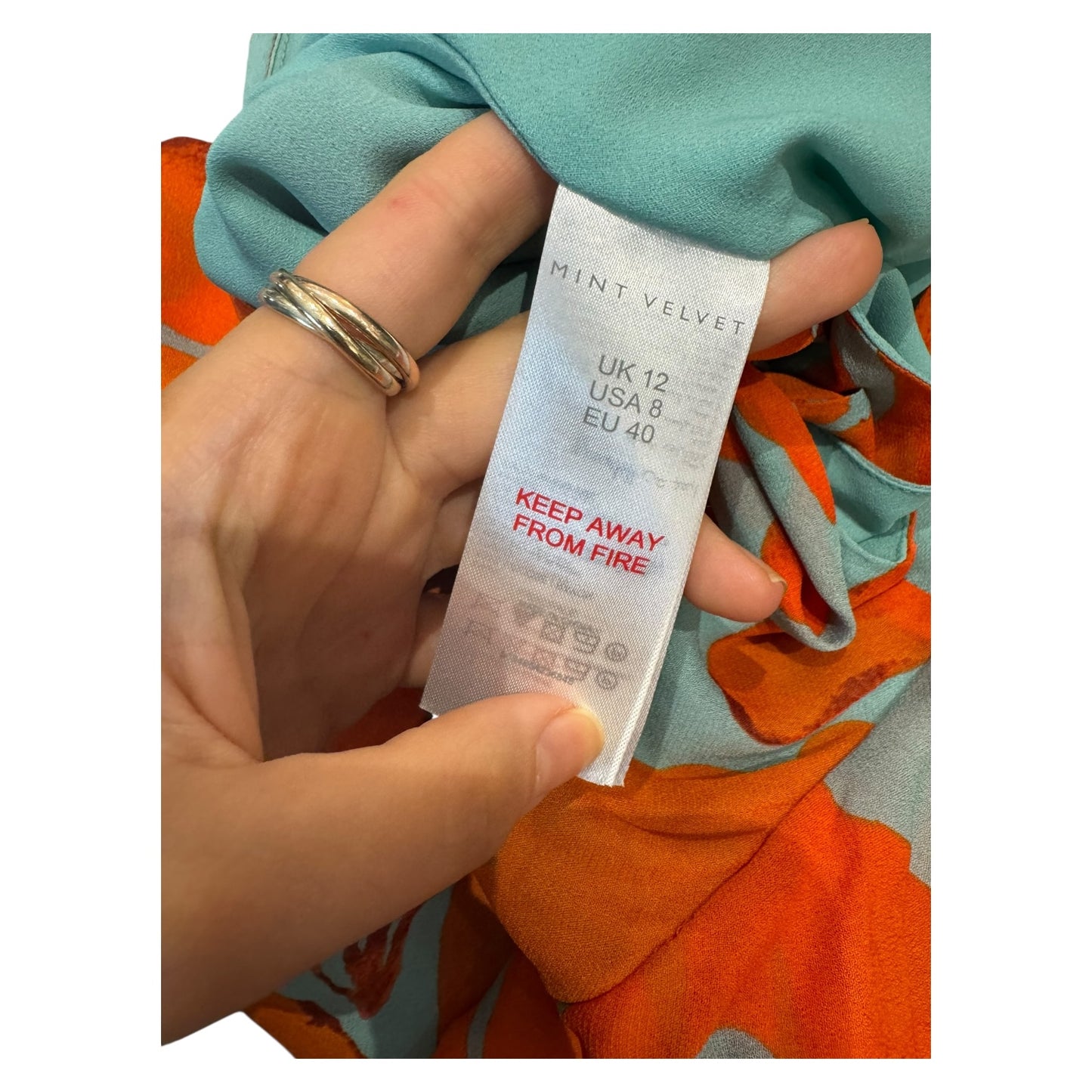 Mint Velvet Blue and Orange Tiered Maxi Dress - 12