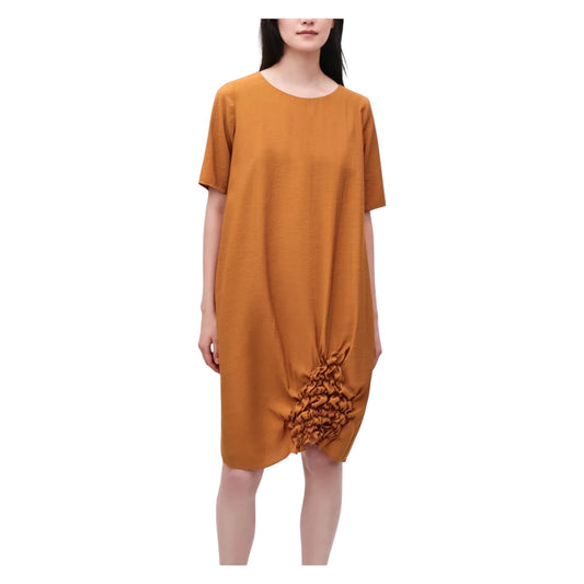 Cos Terracotta Dress with Gathered Hem - 8/10
