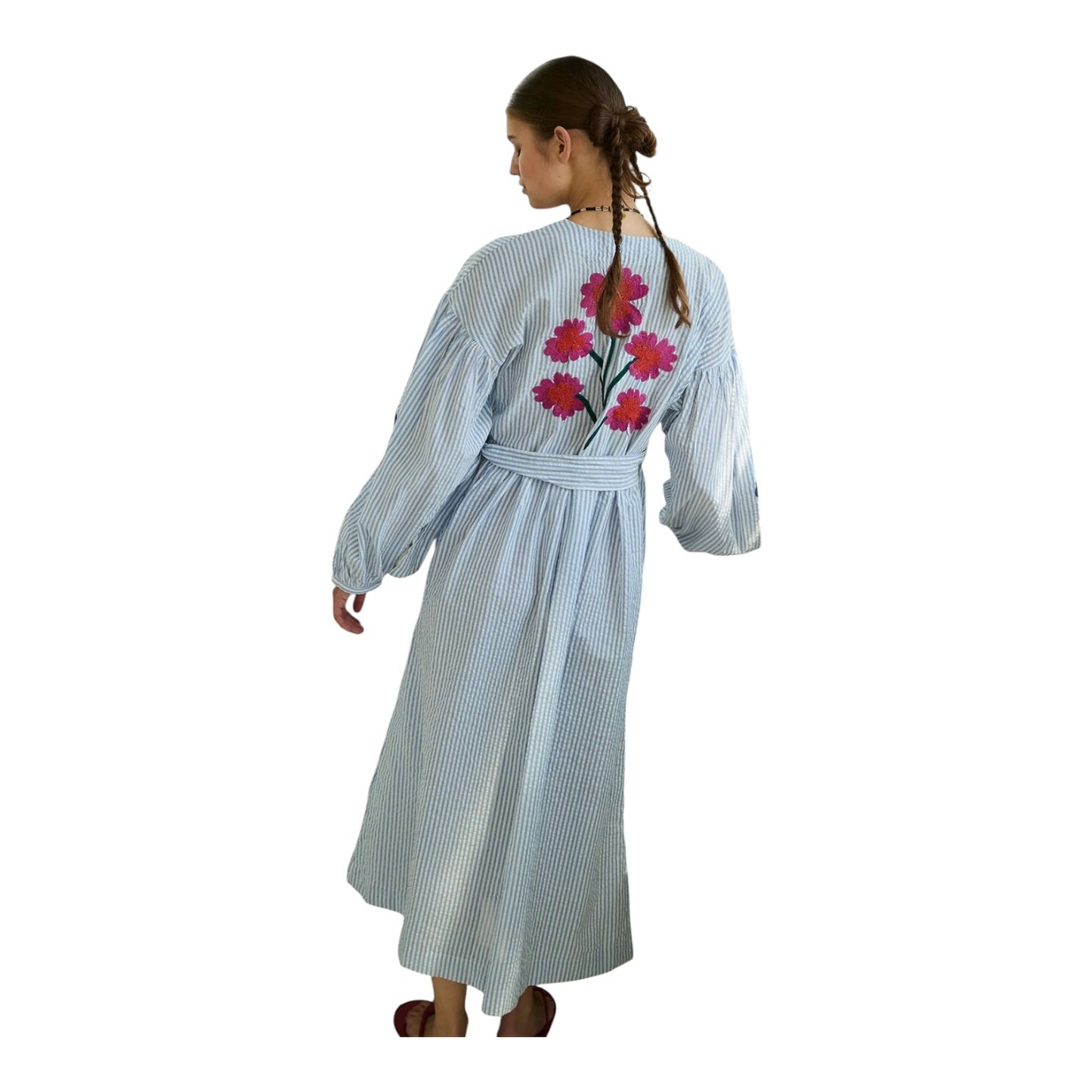 Sissel Edelbo Caro Blue Wrap Dress - One Size