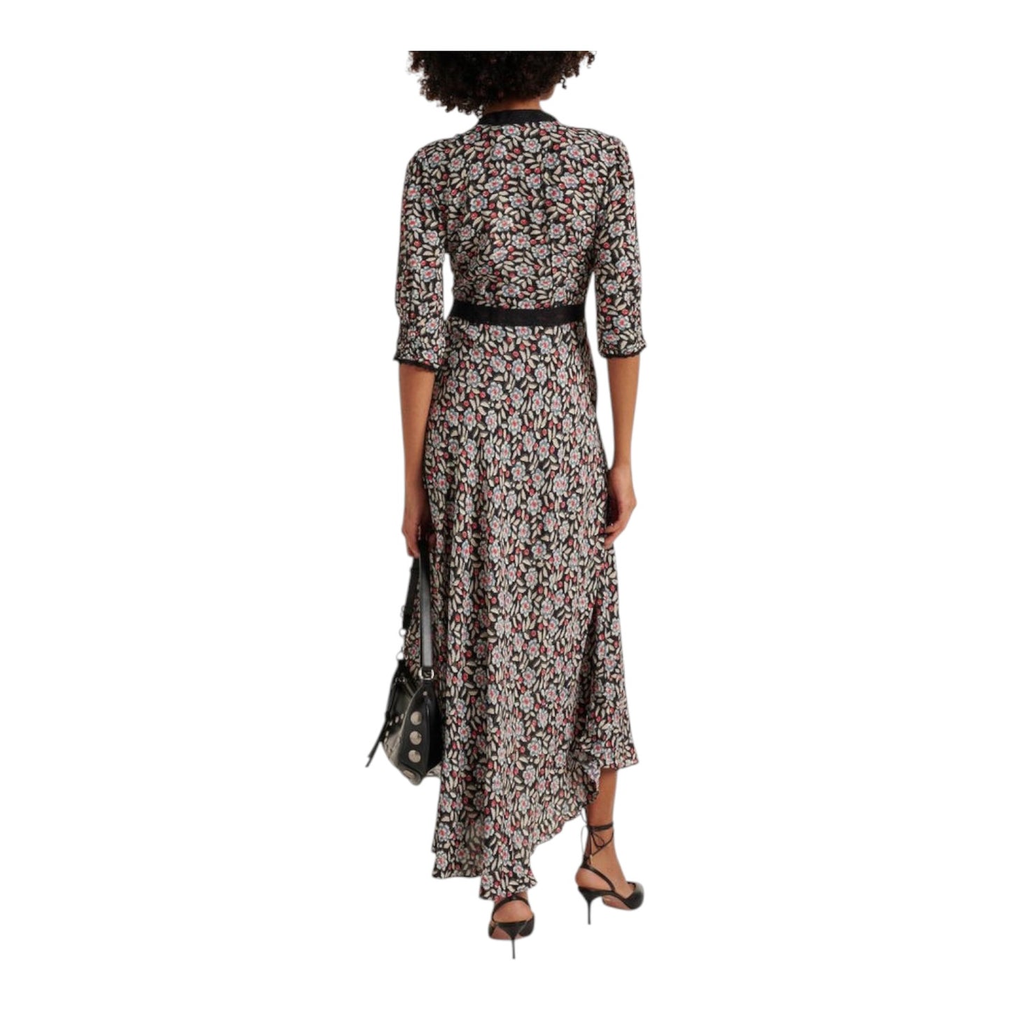 Rixo Amina Floral Crêpe Midi Dress - 14