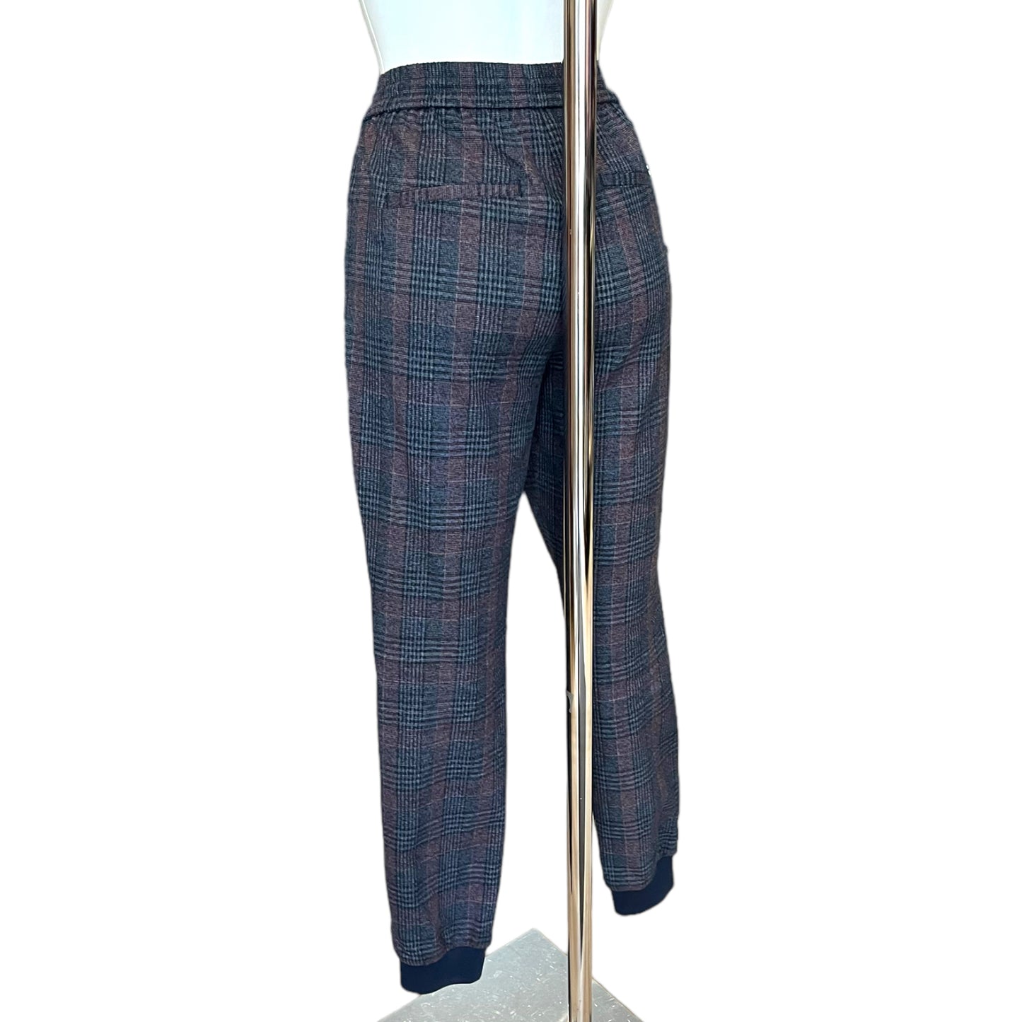 Mos Mosh Navy Check Trouser Suit