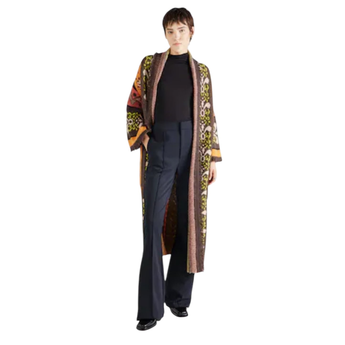 Marc Cain Patterned Long Cardigan - 14/16