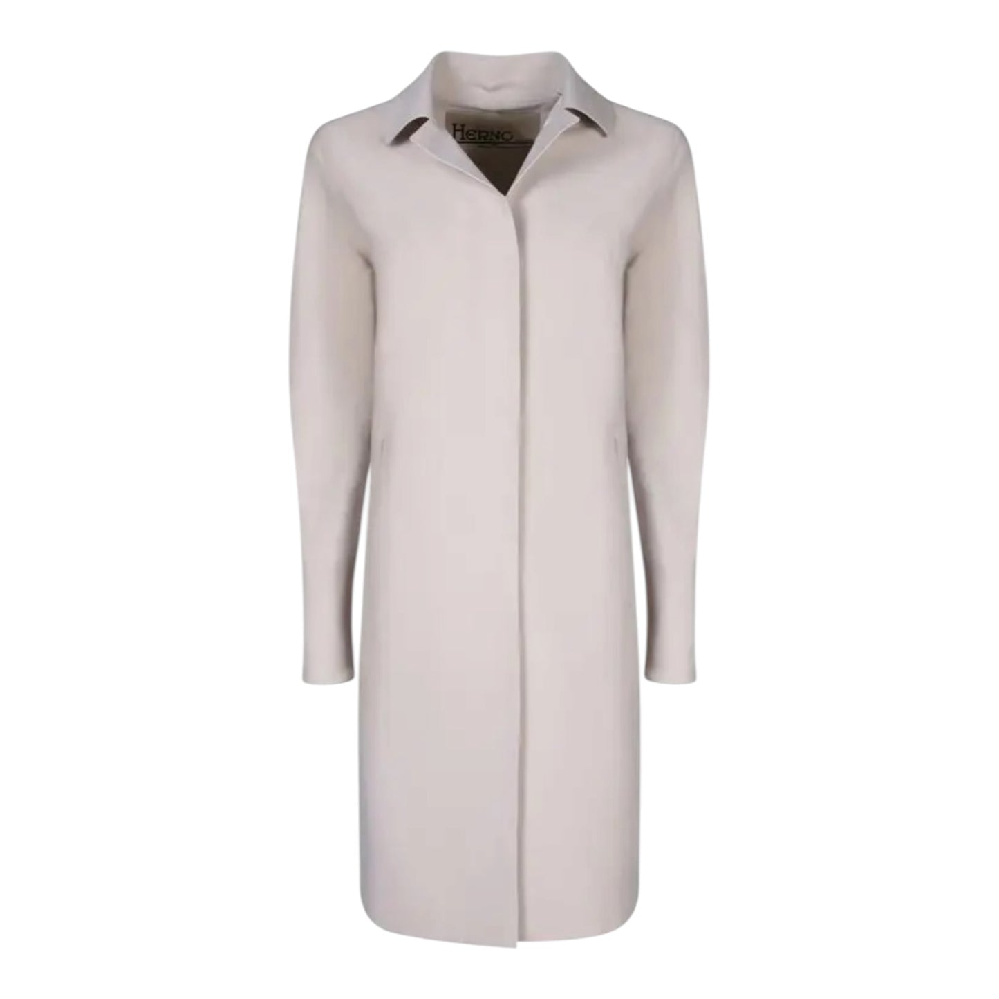 Herno Taupe Single Breasted Coat - 10