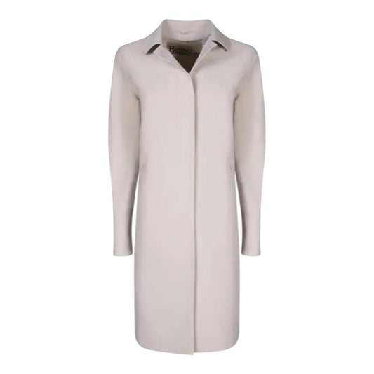 Herno Taupe Single Breasted Coat - 10