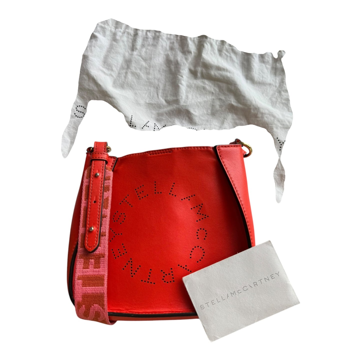 Stella McCartney Logo Mini Crossbody Orange