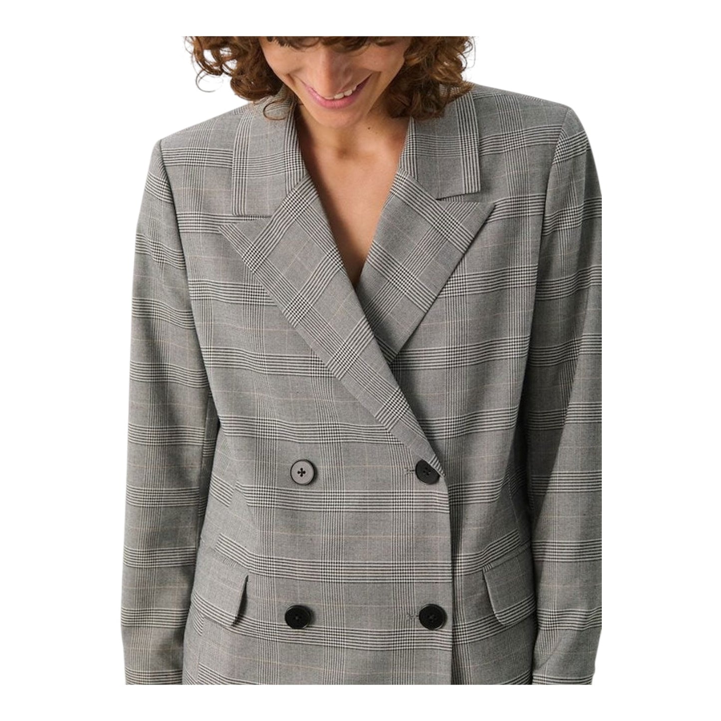 Part Two Grey Check Blazer - 10