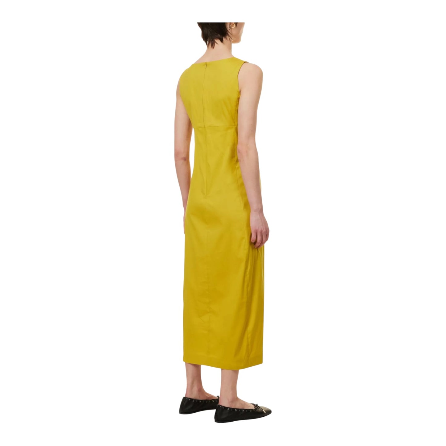 S' Max Mara Eleonor Square Neck Cotton Midi Dress - 12