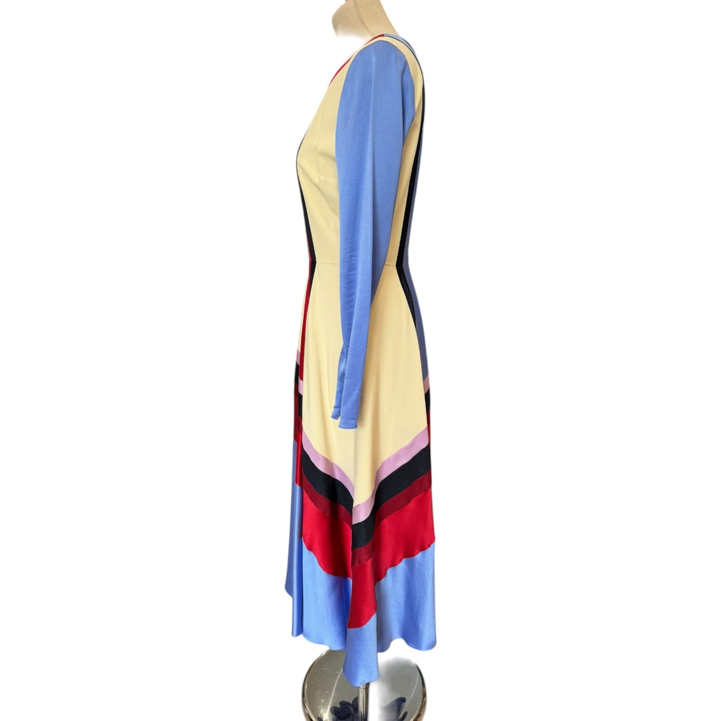 Roksanda Etta Striped Silk Midi Dress - 10