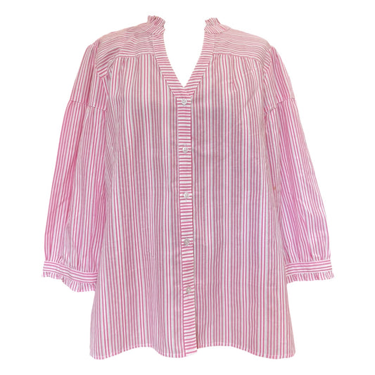 Crew Clothing Pink Stripe Shirt - 16
