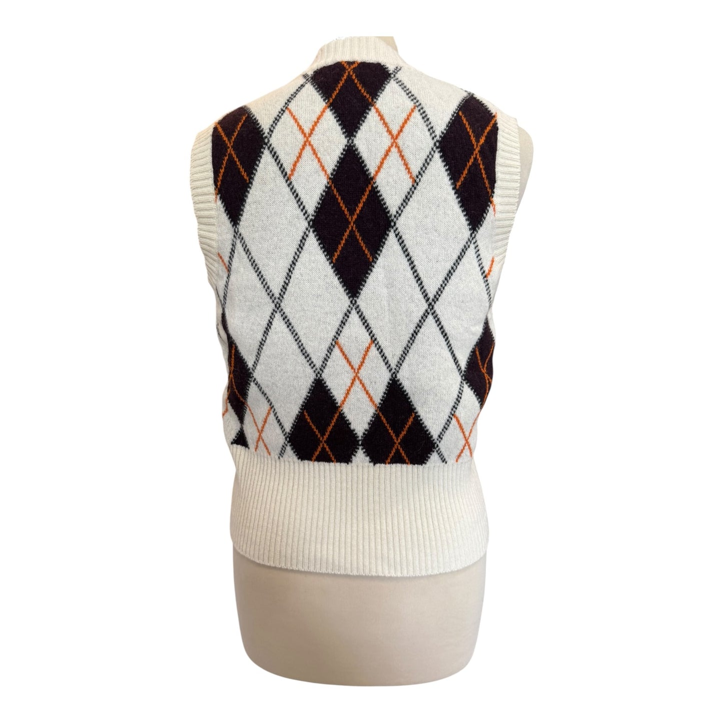 Ganni Argyle Recycled Wool Vest - 10