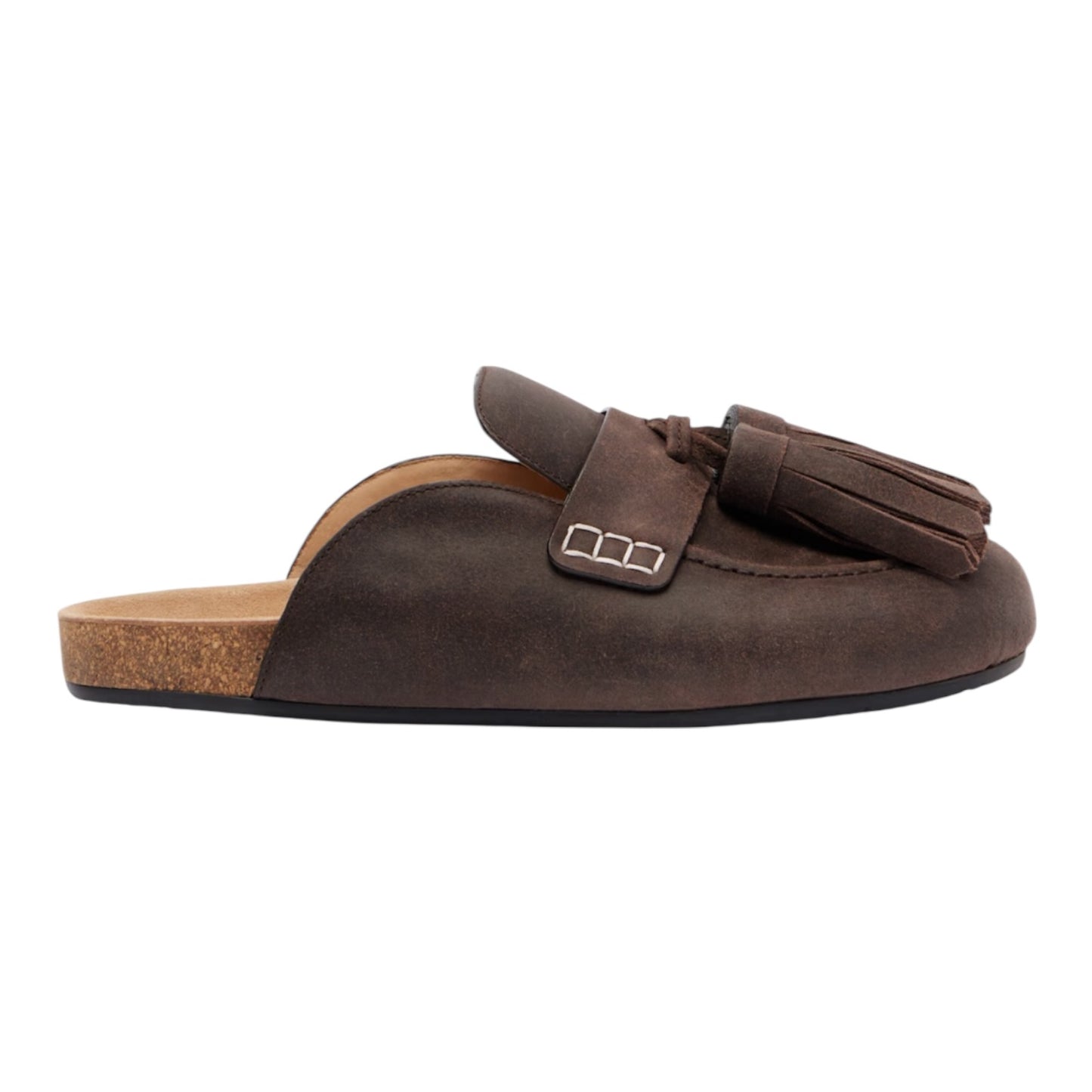 JW Anderson Brown Tassel Suede Mules - Fit UK 4