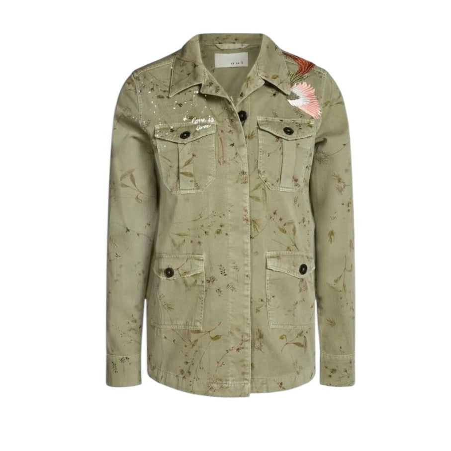 Oui Khaki Parka Jacket - 12