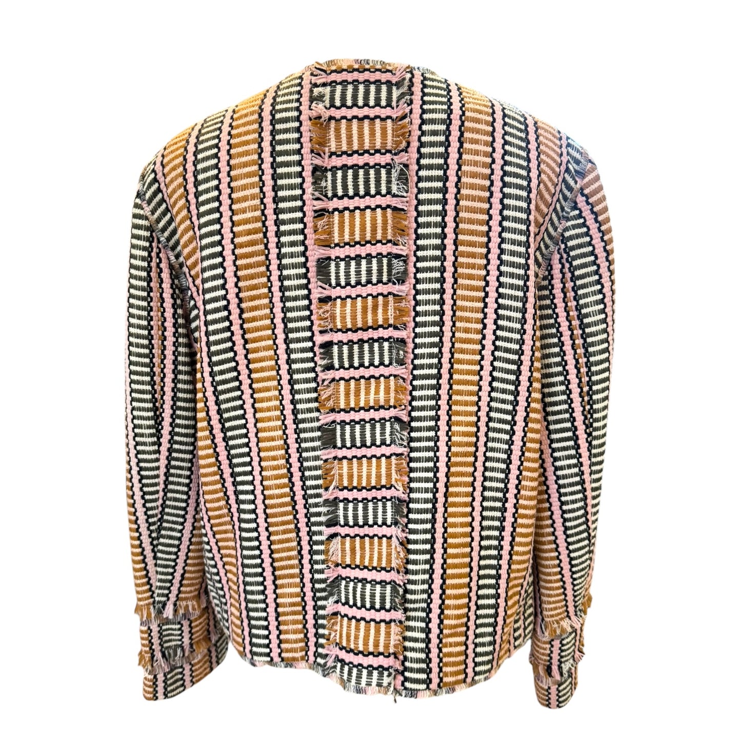 Marc Cain Pink and Gold Woven Jacket - 16