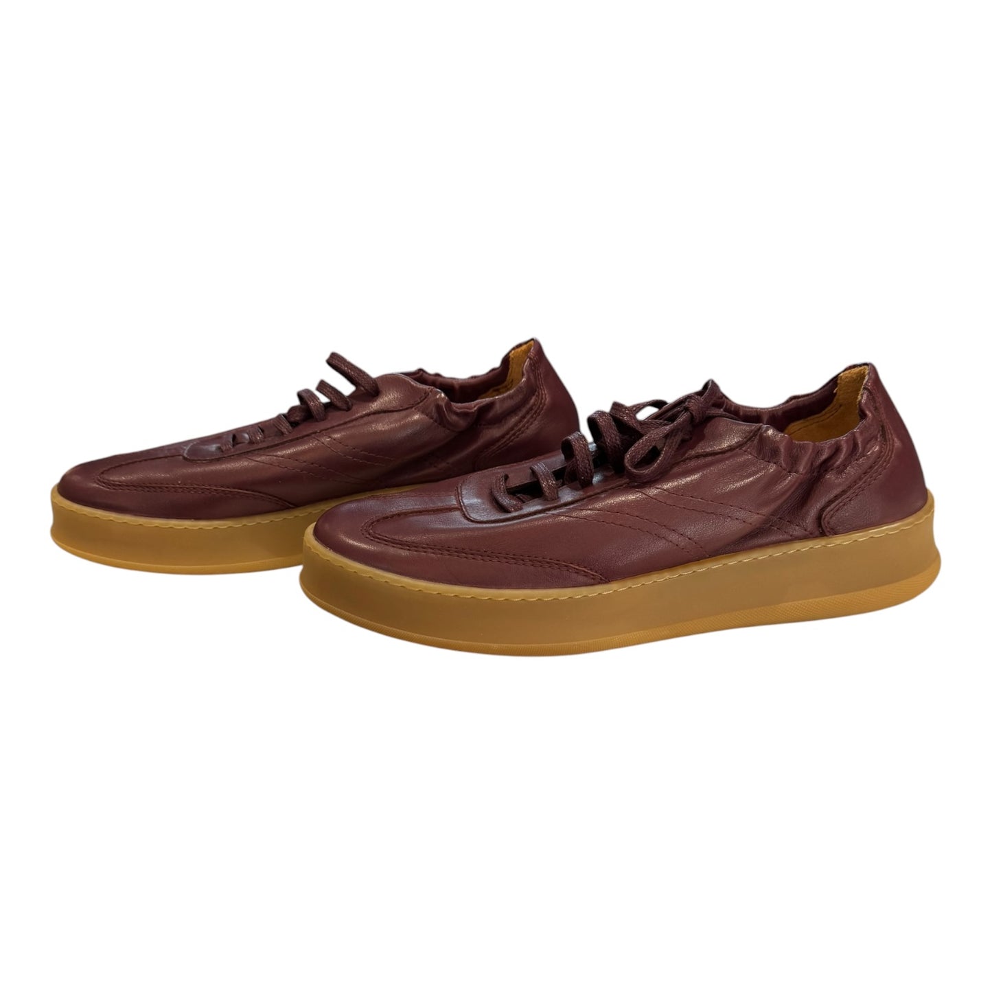 Russell & Bromley Maroon Rouched Back Trainer - 40/7