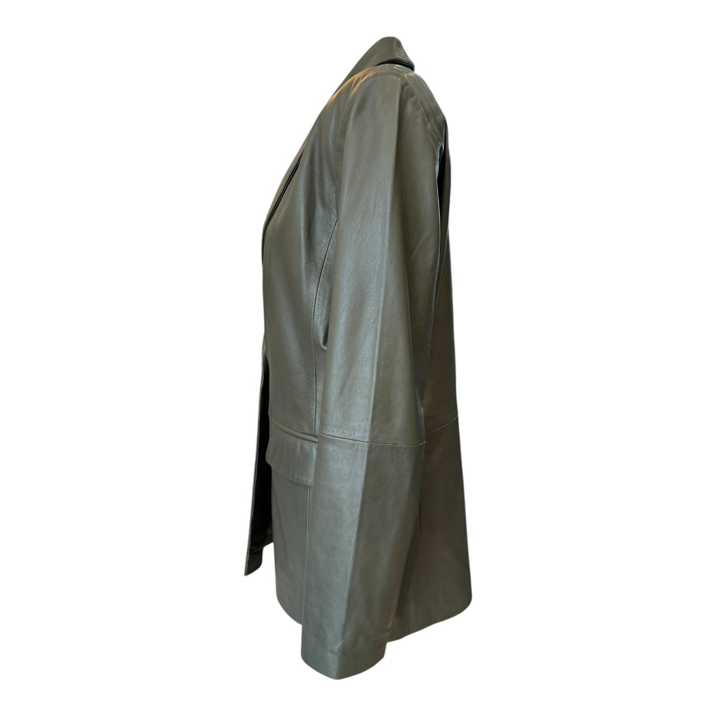 Part Two Khaki Lambs Leather Blazer - 10