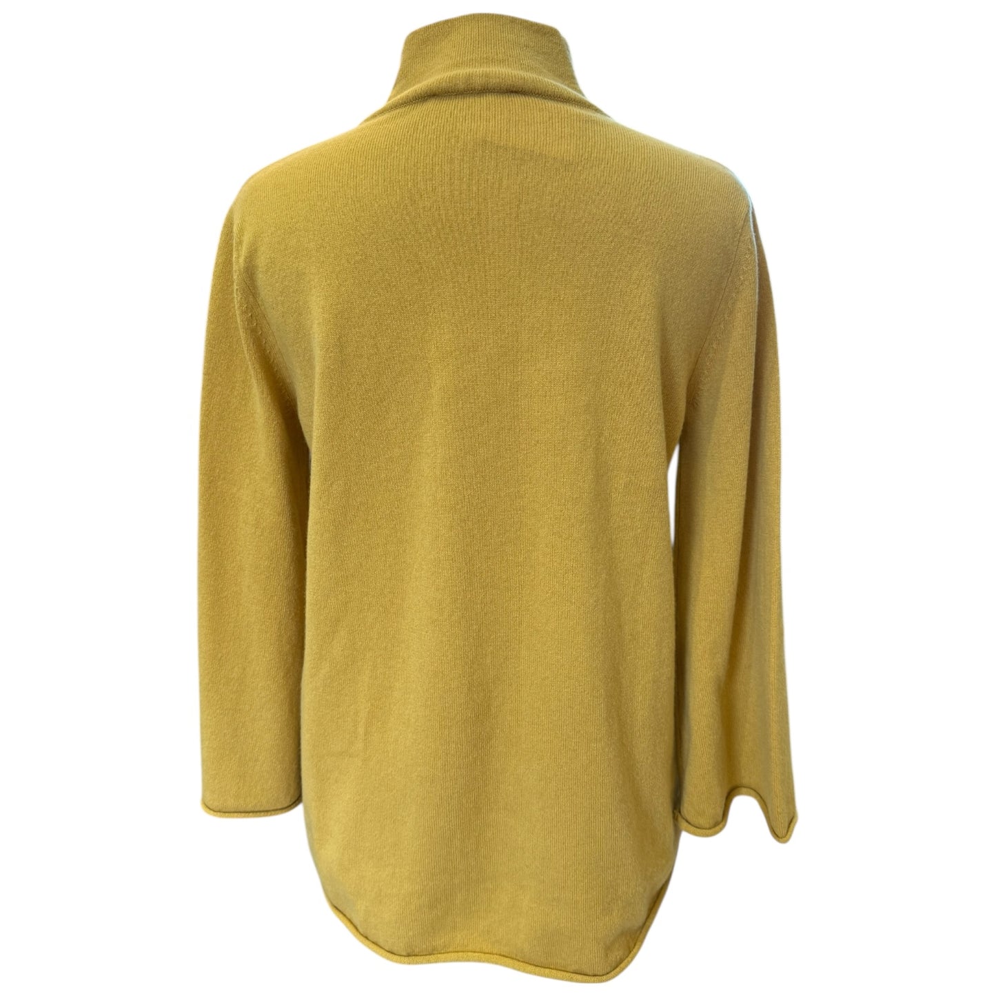 Kangra Mustard Wool, Cashmere and Silk Polo Neck - 10/12