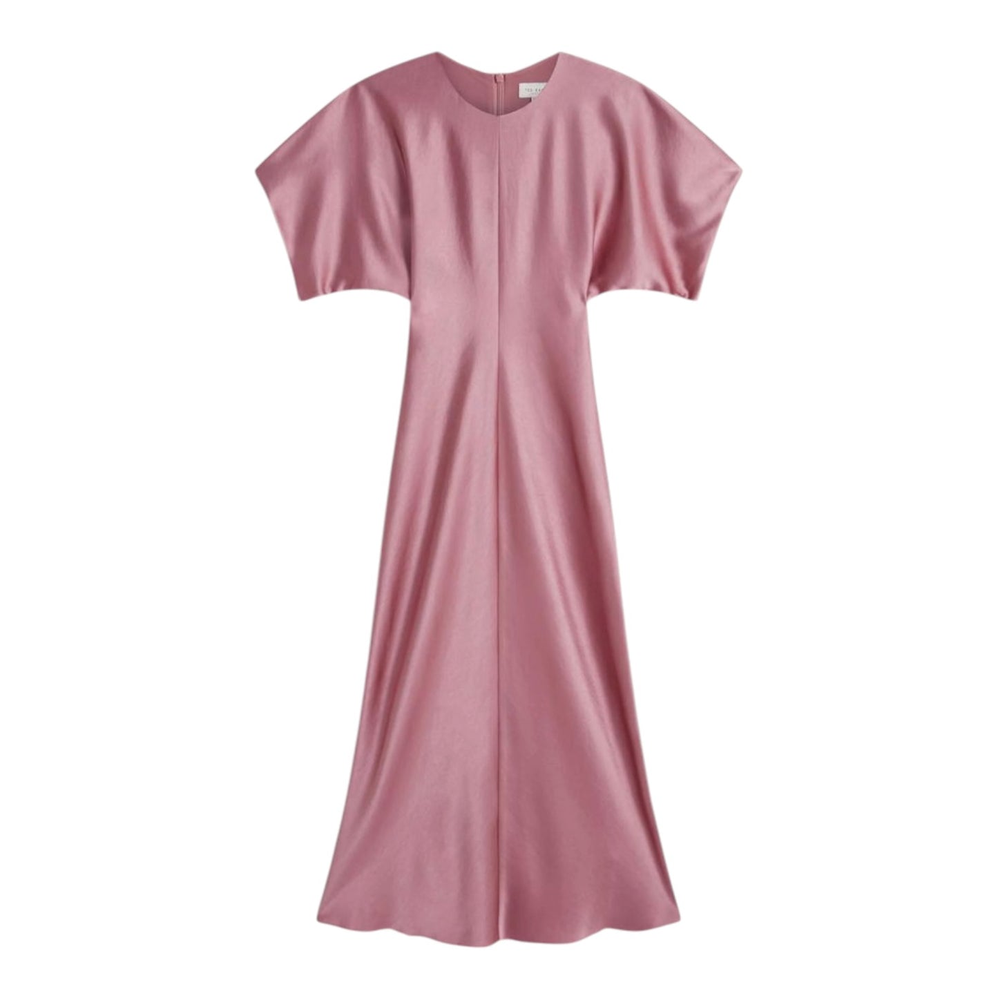 Ted Baker Fianaa Pink Satin Midi Dress - 10