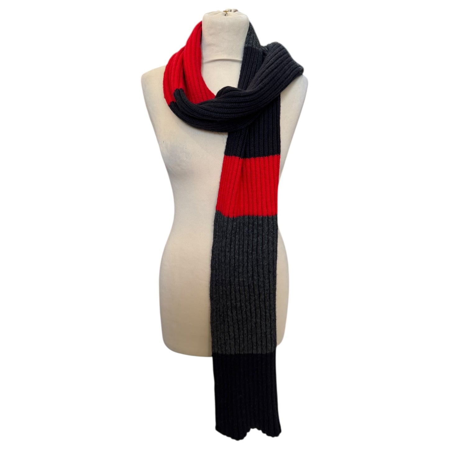 Weekend Max Mara Black Grey and Red Scarf