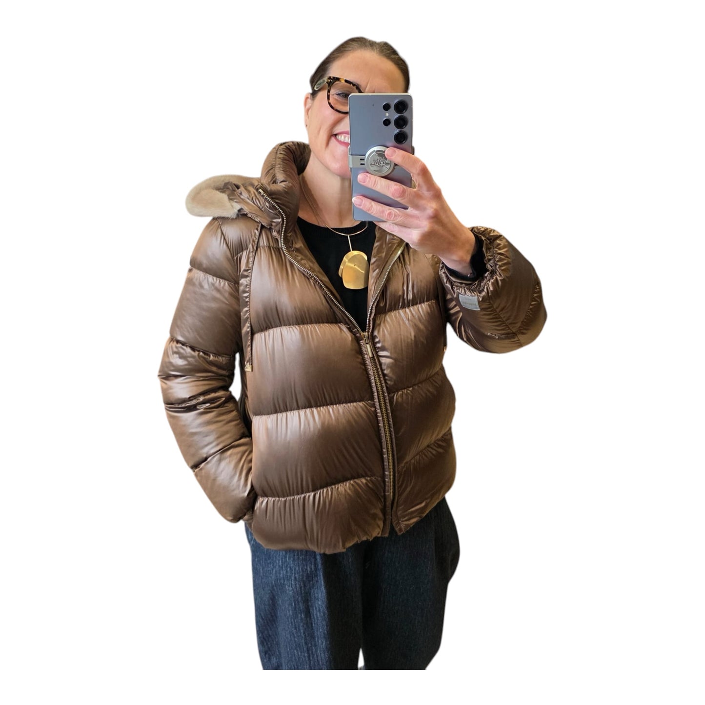 Weekend Max Mara The Cube Bronze Puffer Jacket - 10/12